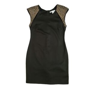 Sans Souci Black Metal Studded Cocktail Dress